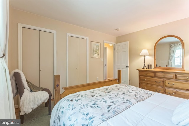 705 Hope Ln, Gaithersburg, MD 20878 - carpeted bedroom with two closets