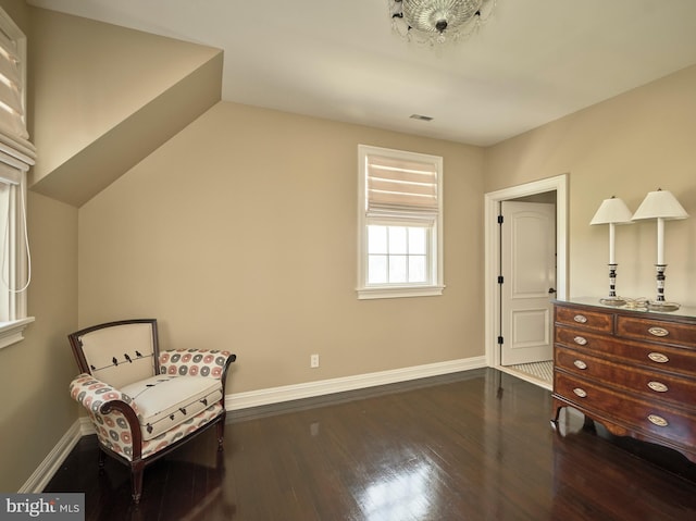 2727 Aquetong Rd, New Hope, PA 18938 - living area with dark wood finished floors and baseboards