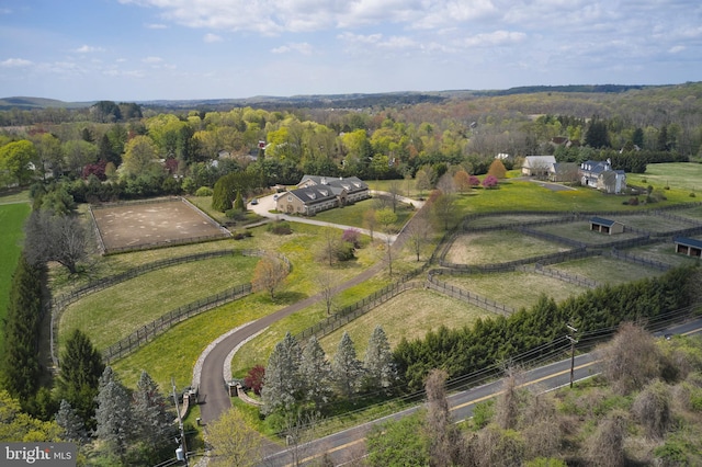 2727 Aquetong Rd, New Hope, PA 18938 - bird's eye view featuring a rural view