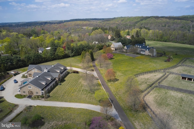 2727 Aquetong Rd, New Hope, PA 18938 - bird's eye view featuring a wooded view