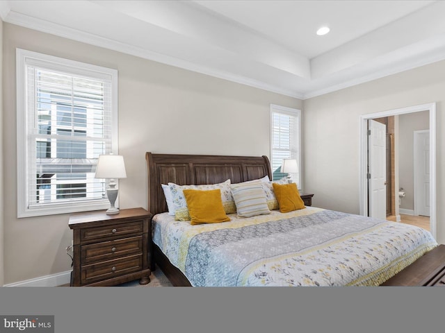 32953 Shadeland Ave, Millsboro, DE 19966 - bedroom with crown molding, recessed lighting, baseboards, and a raised ceiling