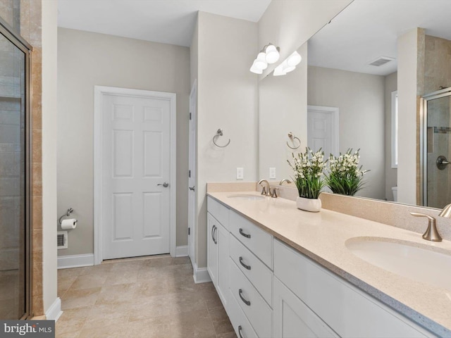 32953 Shadeland Ave, Millsboro, DE 19966 - full bathroom with a sink, a shower stall, toilet, and double vanity