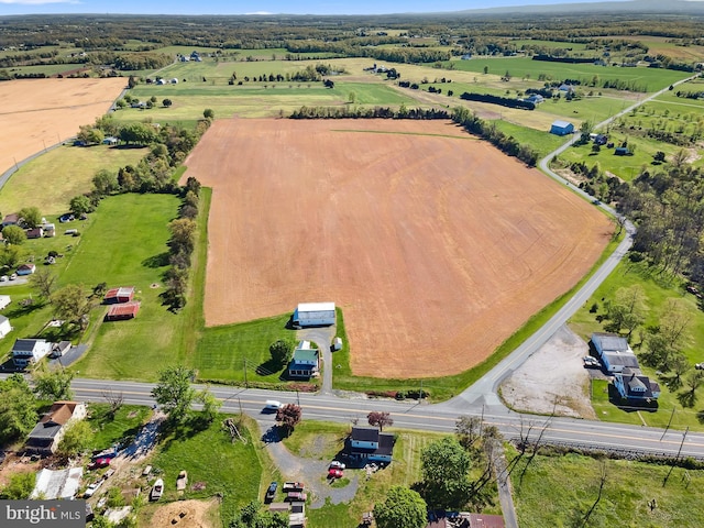 bird's eye view featuring a rural view
