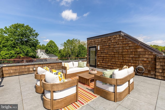 view of patio / terrace with an outdoor hangout area