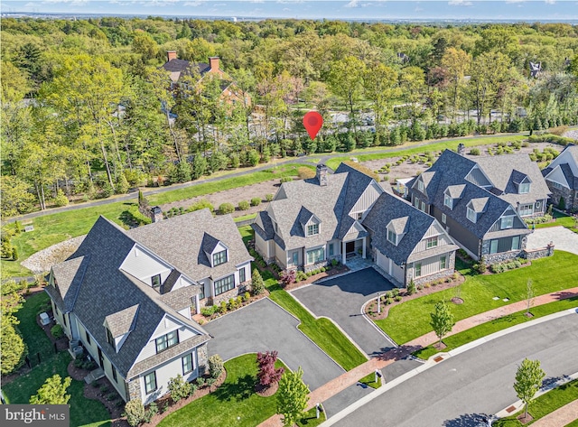 bird's eye view featuring a residential view