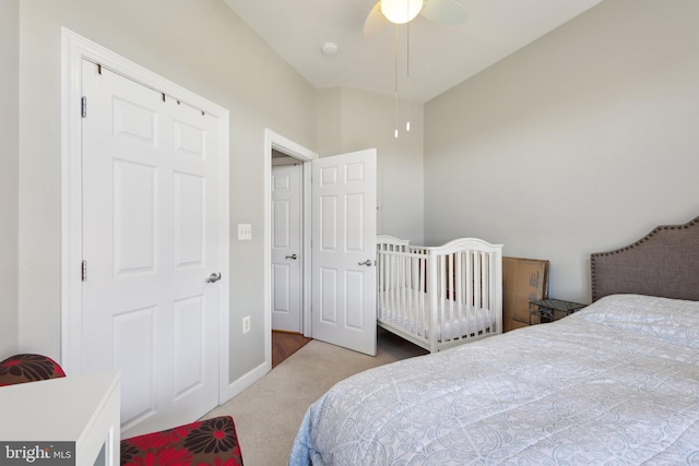 820 Belmont Bay Dr Unit 405, Woodbridge, VA 22191 - bedroom with baseboards, carpet floors, and ceiling fan