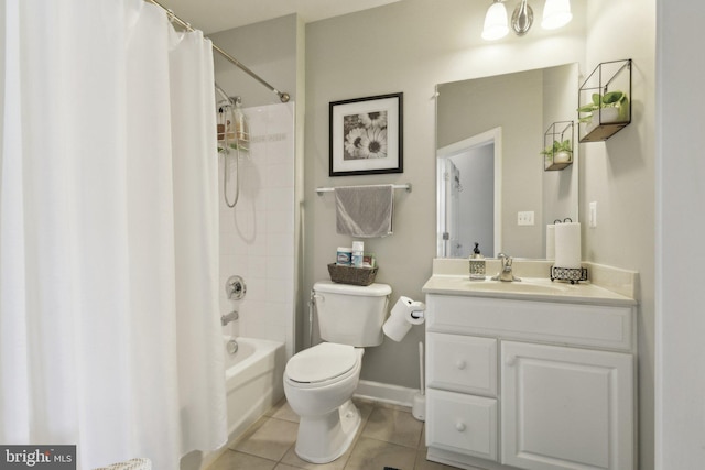 820 Belmont Bay Dr Unit 405, Woodbridge, VA 22191 - bathroom featuring tile patterned floors, shower / bath combo, vanity, and toilet