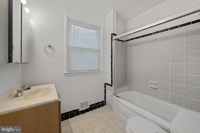 10019 Greenock Rd, Silver Spring, MD 20901 - bathroom with toilet, shower / washtub combination, tile patterned flooring, and vanity