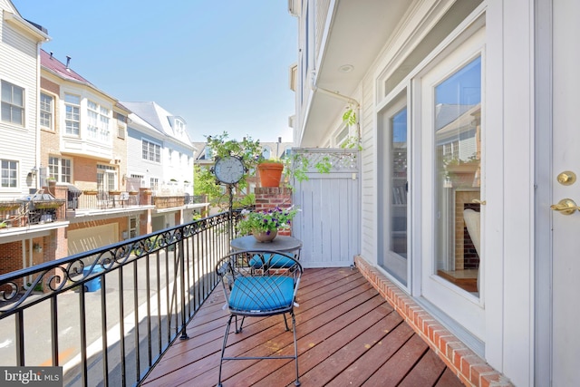 balcony featuring a residential view