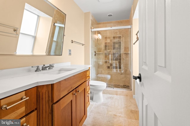 8005 Hillrise Ct, Elkridge, MD 21075 - full bathroom with toilet, vanity, and a shower stall
