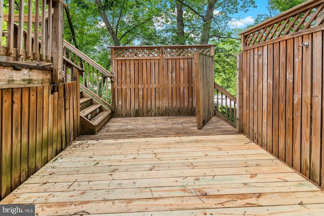 8005 Hillrise Ct, Elkridge, MD 21075 - wooden terrace featuring stairs