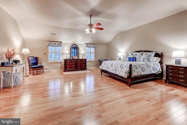 14712 Manor Rd, Phoenix, MD 21131 - bedroom featuring light wood-type flooring, lofted ceiling, and baseboards