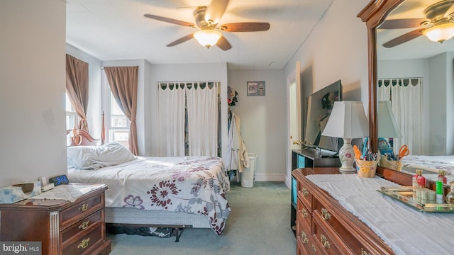 718 Walnut St, Royersford, PA 19468 - bedroom with carpet flooring and ceiling fan
