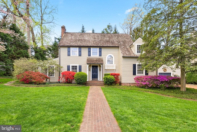 3614 N Abingdon St, Arlington, VA 22207 - traditional-style home with a chimney and a front lawn