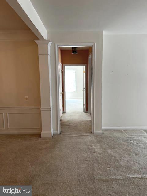 1402 Joppa Forest Dr Unit 12, Joppa, MD 21085 - hall with carpet and decorative columns