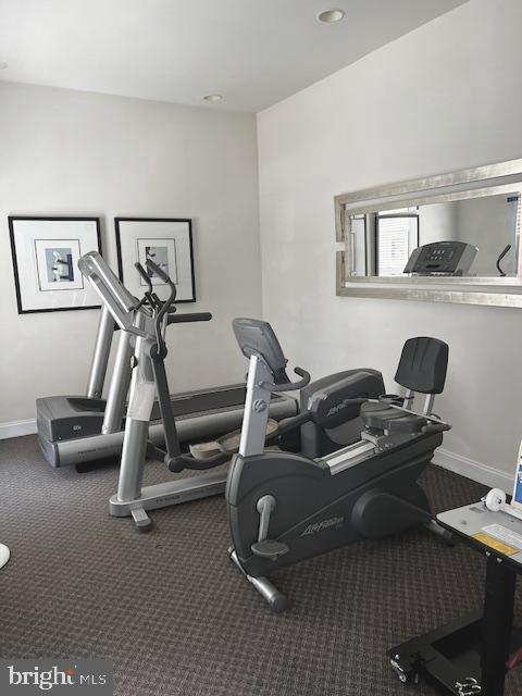 1402 Joppa Forest Dr Unit 12, Joppa, MD 21085 - exercise room with carpet flooring and baseboards