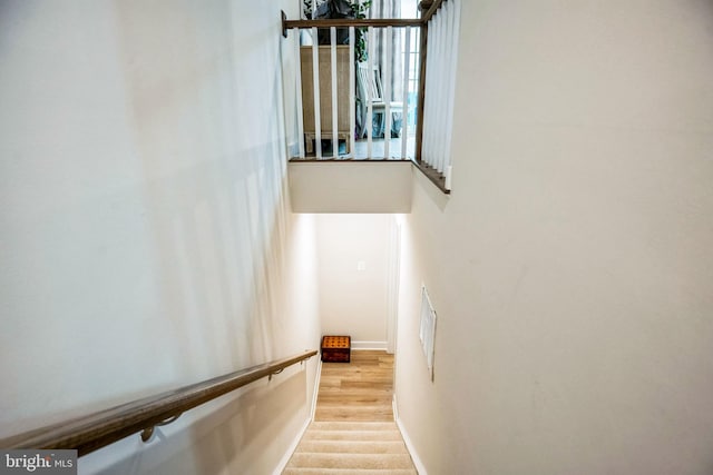 9008 Waller Tree Way, Upper Marlboro, MD 20772 - stairs featuring baseboards, visible vents, and wood finished floors