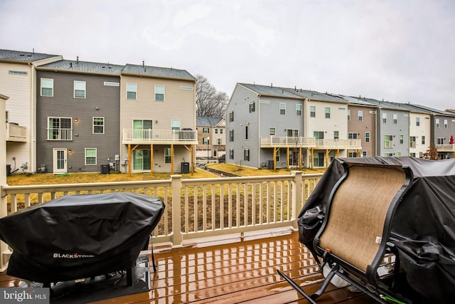 9008 Waller Tree Way, Upper Marlboro, MD 20772 - wooden deck featuring grilling area and a residential view