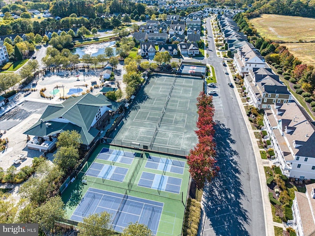 aerial view featuring a residential view