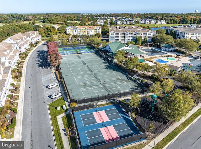 drone / aerial view featuring a residential view
