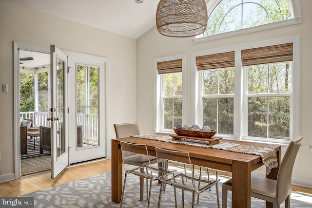 sunroom / solarium with french doors