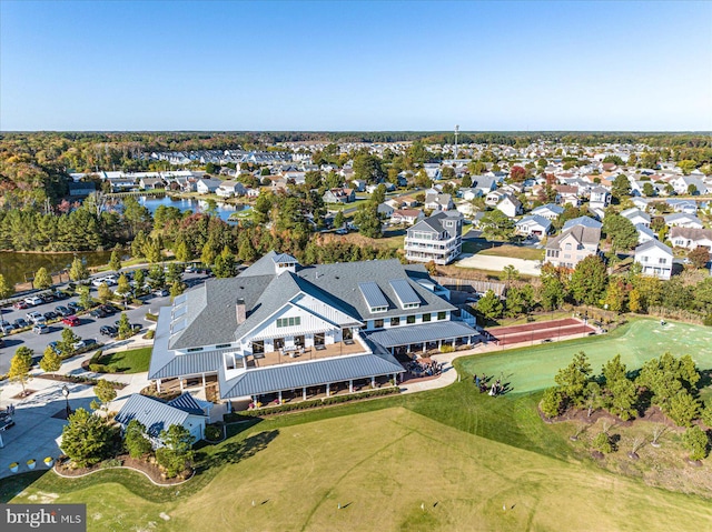 bird's eye view with a residential view