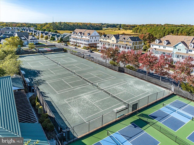 aerial view featuring a residential view
