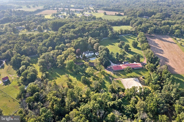 bird's eye view featuring a rural view