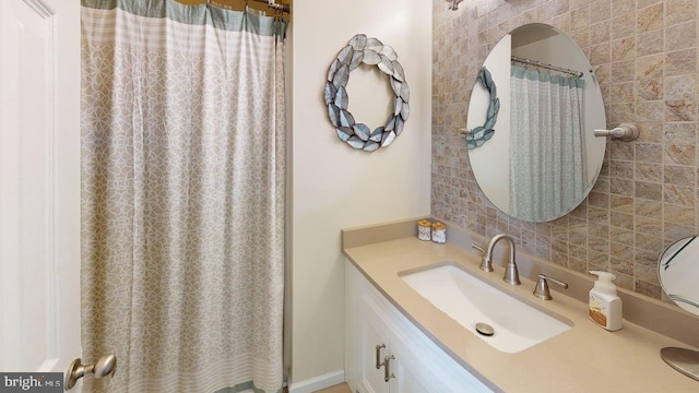 1550 Beacon St, Keyser, WV 26726 - bathroom with vanity and backsplash