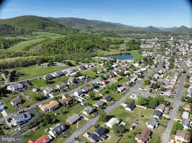 1550 Beacon St, Keyser, WV 26726 - drone / aerial view featuring a residential view, a water and mountain view, and a forest view