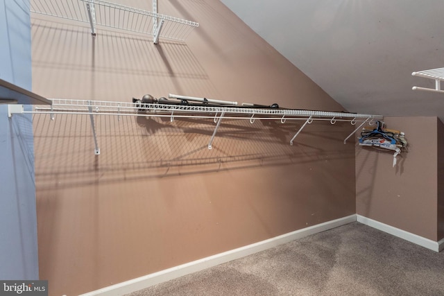 4626 Kavon Ave, Baltimore, MD 21206 - walk in closet featuring lofted ceiling and carpet