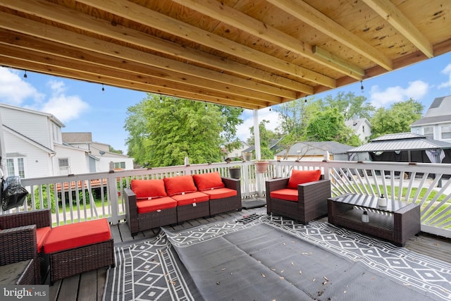 4626 Kavon Ave, Baltimore, MD 21206 - view of patio featuring an outdoor living space and a deck