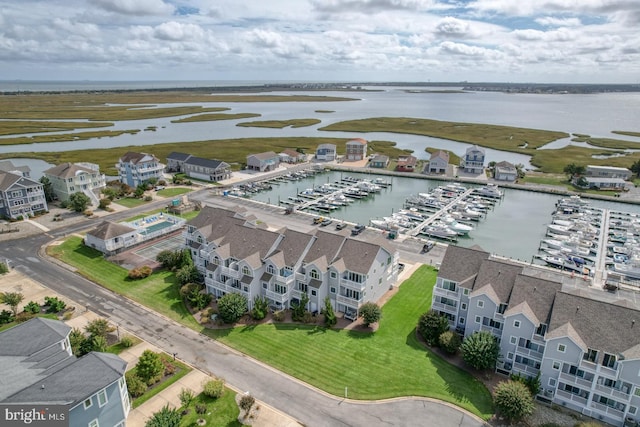 11 Marina View Ct Unit A-6, Bethany Beach, DE 19930 - birds eye view of property with a water view