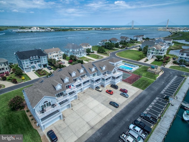 11 Marina View Ct Unit A-6, Bethany Beach, DE 19930 - birds eye view of property with a water view