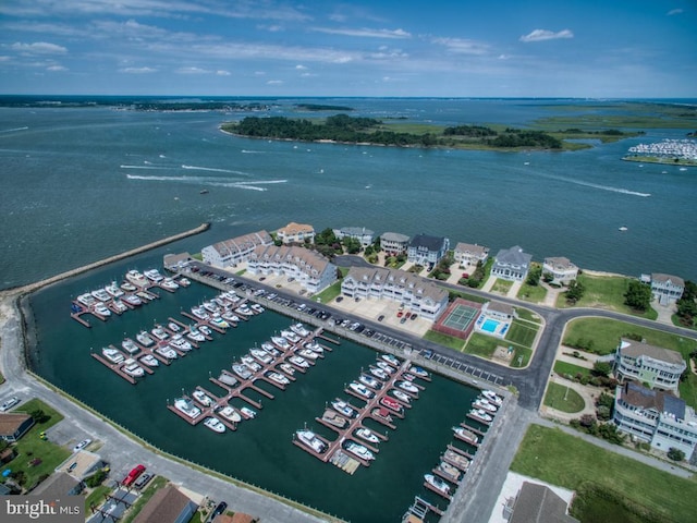 11 Marina View Ct Unit A-6, Bethany Beach, DE 19930 - aerial view featuring a water view