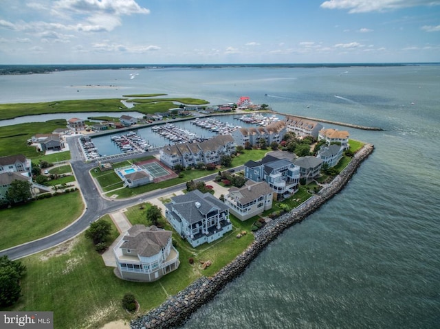 11 Marina View Ct Unit A-6, Bethany Beach, DE 19930 - aerial view with a water view