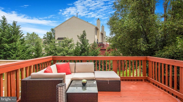 46932 Trumpet Cir, Sterling, VA 20164 - deck featuring an outdoor hangout area
