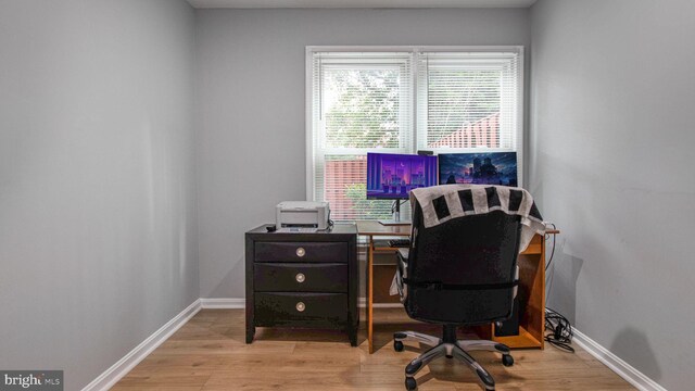 46932 Trumpet Cir, Sterling, VA 20164 - home office with wood finished floors and baseboards