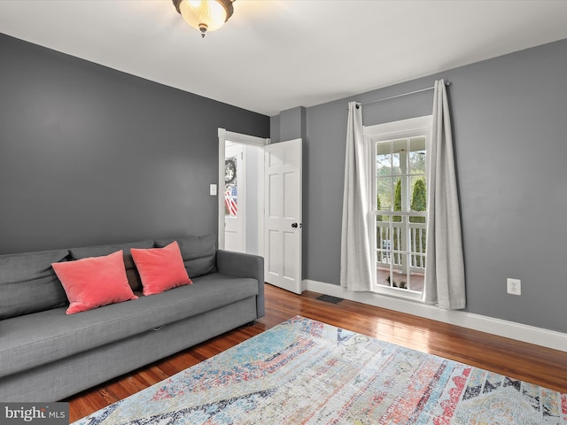 12943 Harford Rd, Hydes, MD 21082 - living area with baseboards and wood finished floors