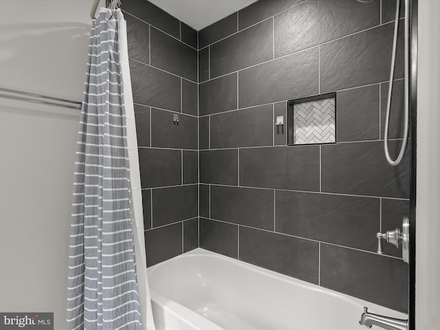 12943 Harford Rd, Hydes, MD 21082 - bathroom featuring shower / bath combo with shower curtain