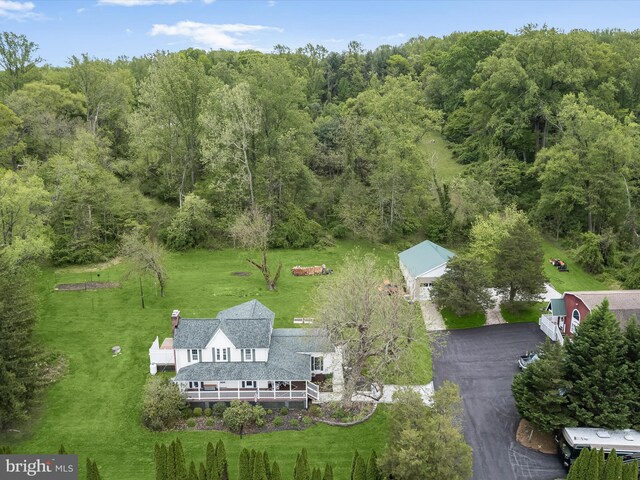 12943 Harford Rd, Hydes, MD 21082 - aerial view of property and surrounding area featuring a forest