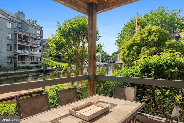 3 Spa Creek Lndg Unit A, Annapolis, MD 21403 - deck with a water view and outdoor dining area