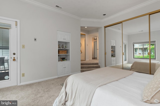 3 Spa Creek Lndg Unit A, Annapolis, MD 21403 - carpeted bedroom with ornamental molding and baseboards