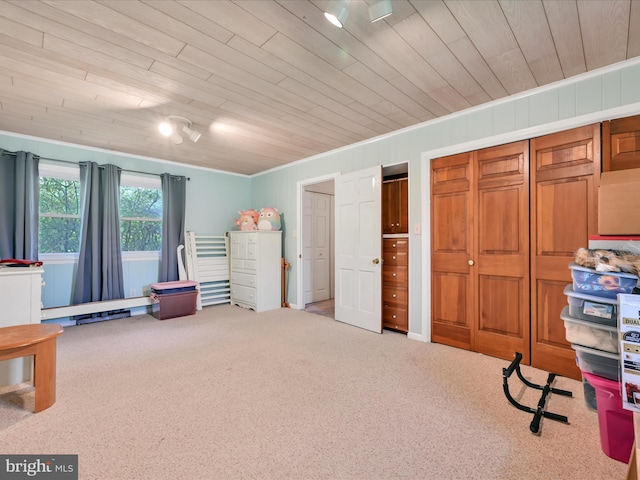 24 Keeler Ave, Stevens, PA 17578 - bedroom featuring carpet, wood ceiling, and crown molding