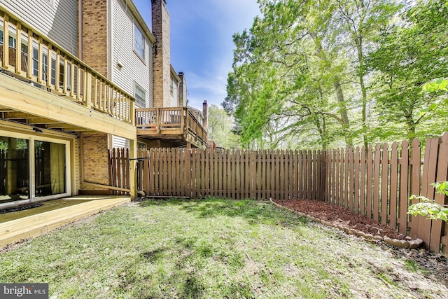11378 Cromwell Ct, Woodbridge, VA 22192 - view of yard with a fenced backyard and a deck