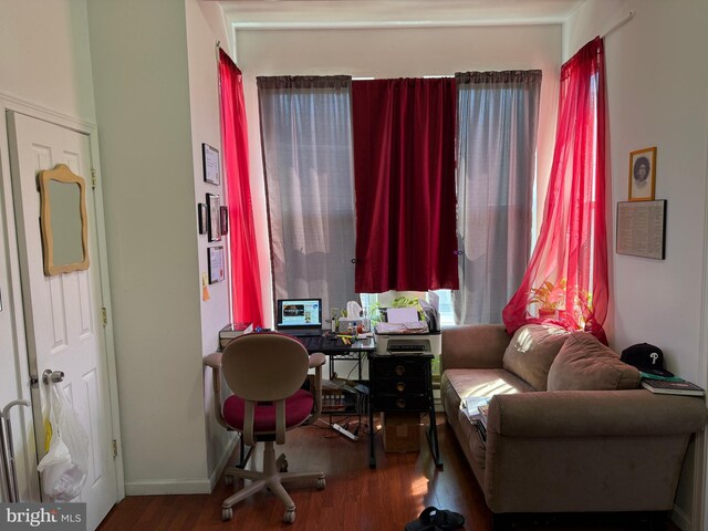 1414 W Allegheny Ave, Philadelphia, PA 19132 - home office with wood finished floors and baseboards