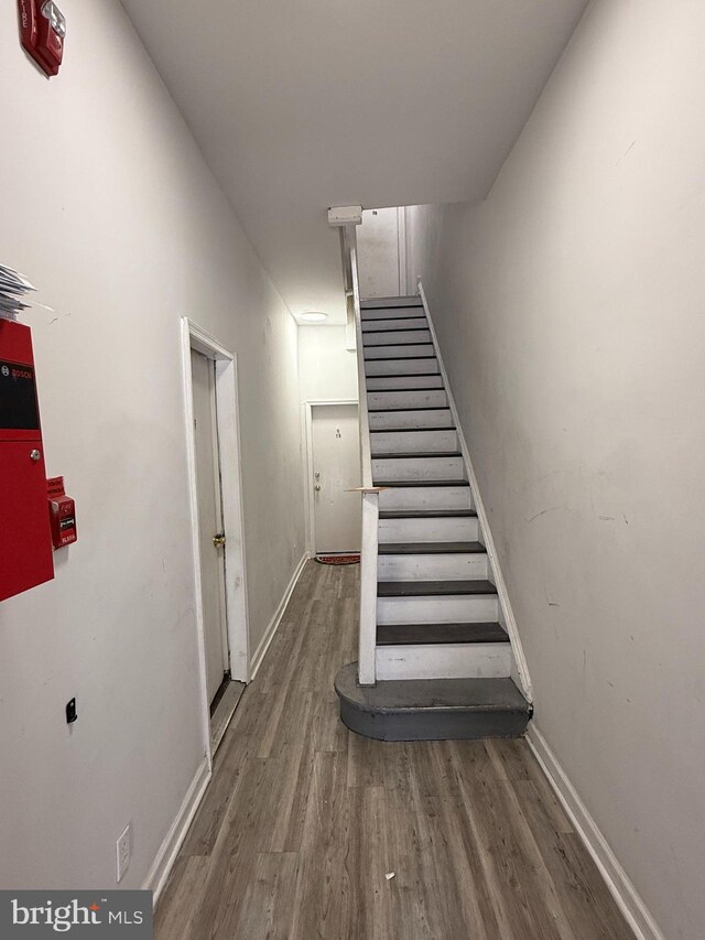 1414 W Allegheny Ave, Philadelphia, PA 19132 - stairs with wood finished floors and baseboards