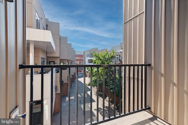 balcony featuring a view of city