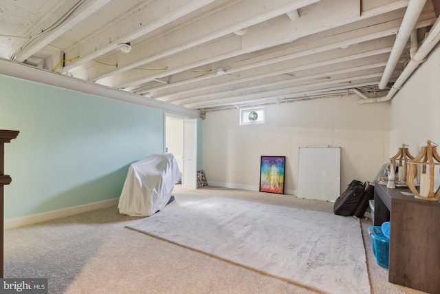 812 Lincoln Rd, Mullica Hill, NJ 08062 - below grade area featuring carpet floors and baseboards
