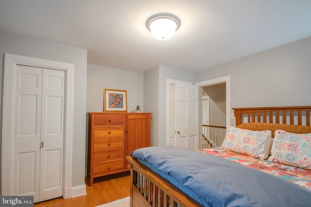 1511 Camden Ave, Salisbury, MD 21801 - bedroom featuring light wood-type flooring, baseboards, and a closet